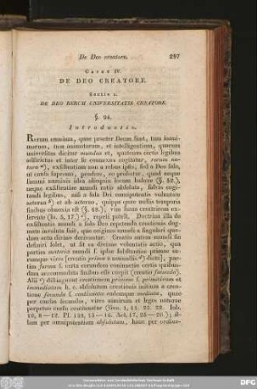 Caput IV. De Deo Creatore.