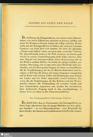 Goethe Als Gatte Und Vater