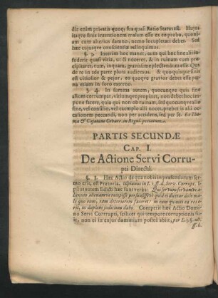 Cap. I. De Actione Servi Corrupti Directa.