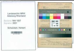 Entnazifizierung Herbert Schwickert , geb. 26.05.1915 (Kaufm.Angestellter)