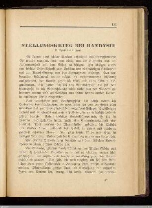 Stellungskrieg bei Bandysie