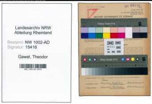 Entnazifizierung Theodor Gawel, geb. 24.01.1895 (Verw.Sekretaer)