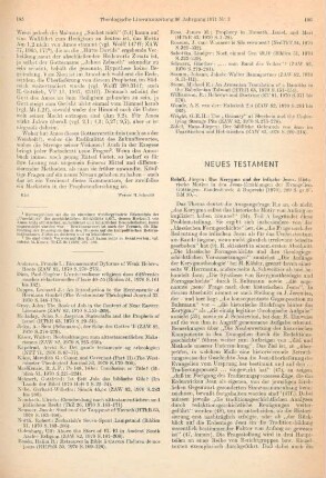 186-188 [Rezension] Roloff, Jürgen, Das Kerygma und der irdische Jesus