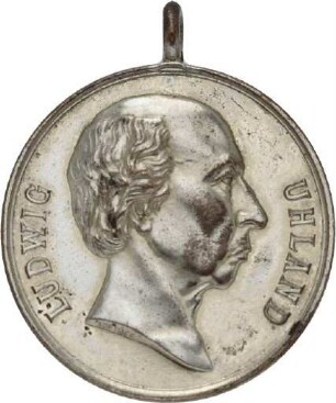 Medaille auf den 110. Geburtstag von Ludwig Uhland