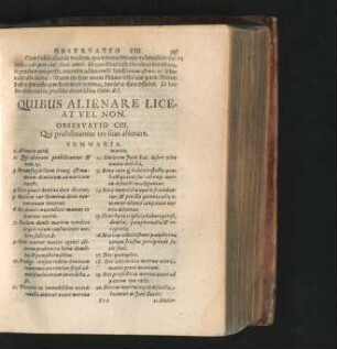 Quibus Alienare Liceat Vel Non. Observatio CIII. - CIV.