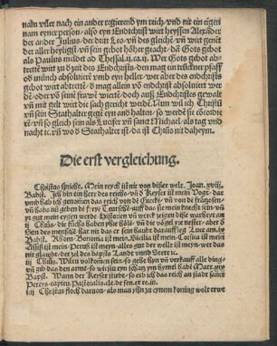 Die erst vergleichung.