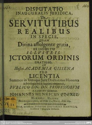 De servitutibus realibus in specie