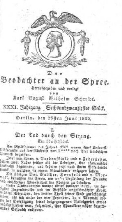 26. Stueck, 25. Juni 1832