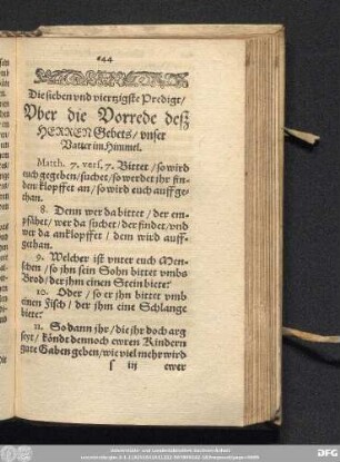 Die sieben und viertzigste Predigt/ Uber die Vorrede deß Herren Gebets/ unser Vatter im Himmel.