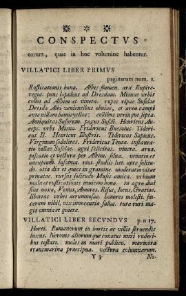 Conspectus eorum, quae in hoc volumine habentur.