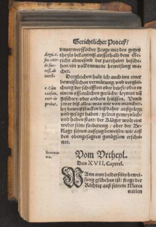 Vom Vrtheil. Das XVII. Capitel.