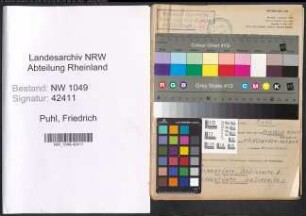 Entnazifizierung Friedrich Puhl , geb. 19.06.1892 (Verwaltungsangestellter)