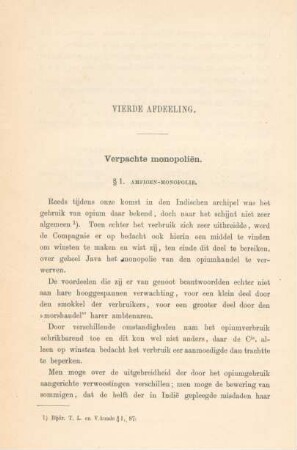 Vierde afdeeling. Verpachte monopolien