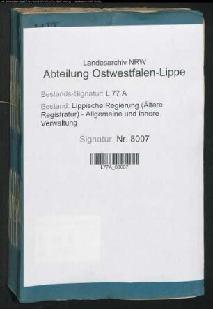Feuerpolizei im Amt Varenholz, Vogtei Langenholzhausen, Bd. 6