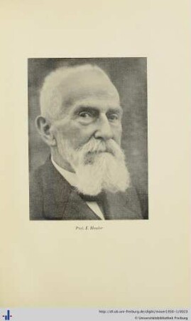 Porträt Prof. E. Bleuler.