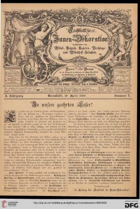 An unseren eehrten Leser!