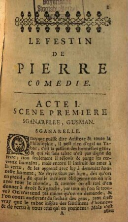 Le Festin de Pierre : [suivie des autres comedies de Molière]