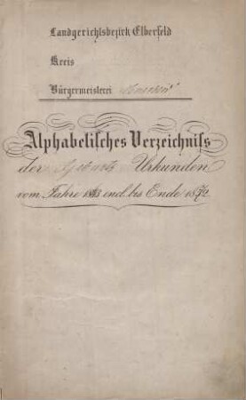 Dezennaltabellen 1863 - 1872 Geburten, Heiraten und Sterbefälle Merscheid