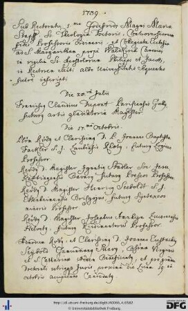 [fol. 290] Rektorat Gottfried Magnus Maria Stapf 1739