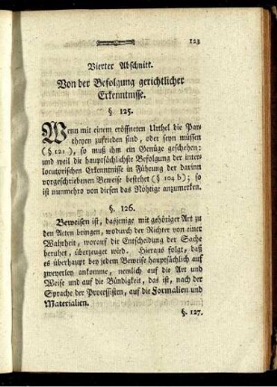 Vierter Abschnitt. Von der Befolgung gerichtlicher Erkenntnisse