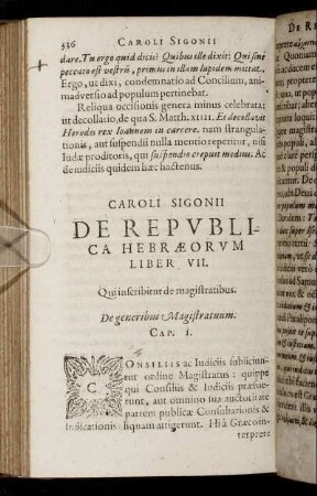 Liber VII. Qui inscribitur de magistratibus