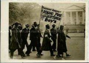 Afroamerikaner demonstrieren in Washington für die Freilassung der "Scottsboro Boys"