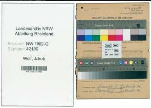Entnazifizierung Jakob Wolf, geb. 19.09.1906 (Kassierer)