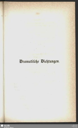 Dramatische Dichtungen