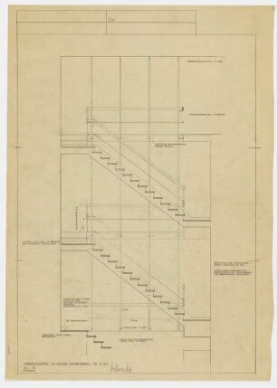 Jugendburg Rotenberg, Rauenberg-Rotenberg Umbau und Erweiterung: Nebentreppe: Schnitt 1:20