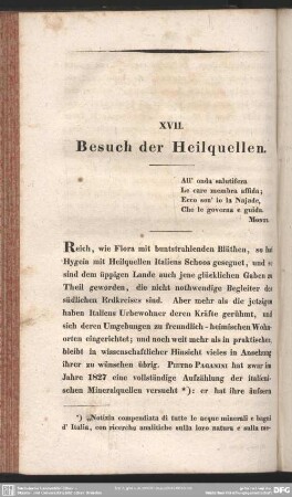 XVII. Besuch der Heilquellen