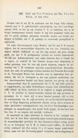 143. Brief van Van Polanen aan Min. Van der Heim, 16 Juni 1810