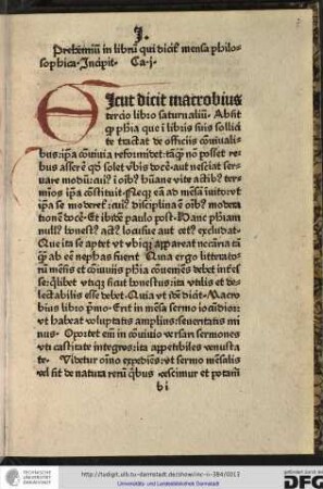 Prohemium in librum qui dicitur mensa philosophica incipit.