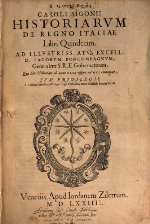 Historiarum de regno Italiae libri quindecim