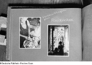 Kinder beim Schälen von Äpfeln und am Fenster