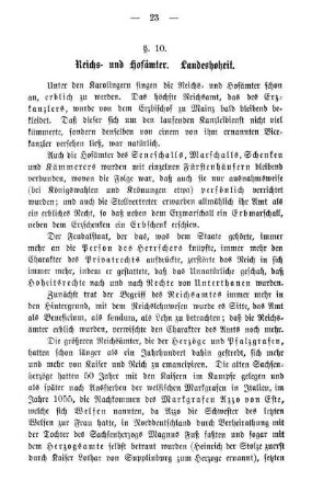 §. 10. Reichs- und Hofämter. Landeshoheit.