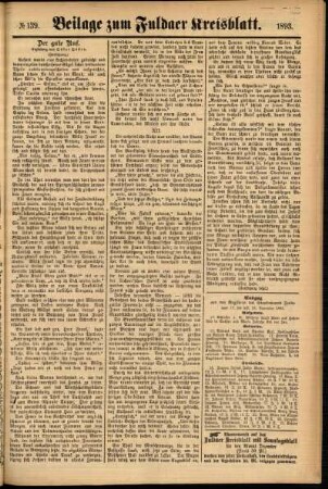 Zweite Ausgabe vom Samstag, den 25. November 1893.