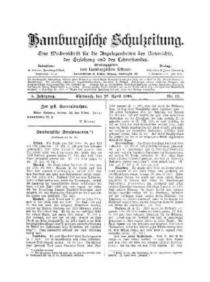 Hamburgische Straßennamen : (Fortsetzung aus Nr. 16)