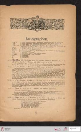 Autographen (Nr. 2114-2379)