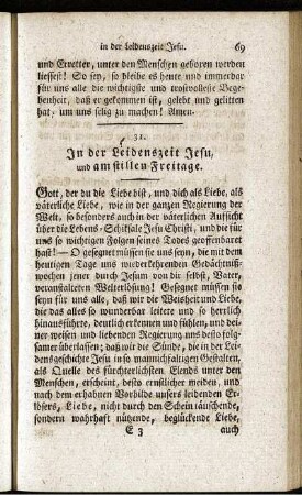In der Leidenszeit Jesu, und am stillen Freitage.