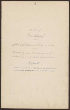 Eckstein, Gottlieb und Esenwein, Otto, Lederfabrikanten Bau eines Wohnhauses