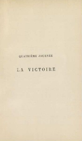 Quatrième journée : La victoire