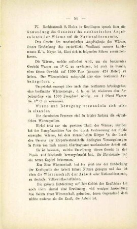 Über die Anwendung des Gesetzes des mechanischen Aequivalent der Wärme auf die Nationalöconomie (O. Hahn)