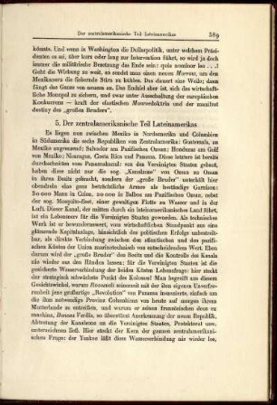5. Der zentralamerikanische Teil Lateinamerikas