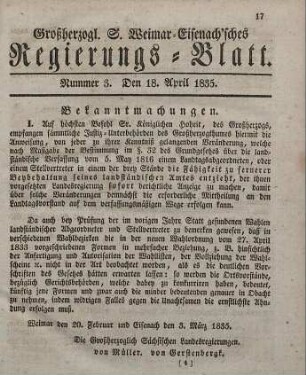 Nr. 3 : 18. April 1835