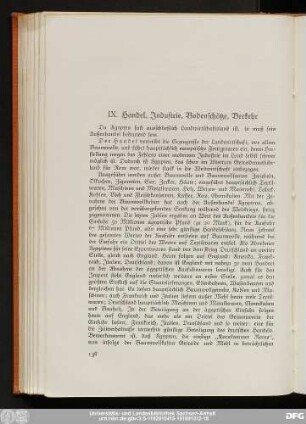 IX. Handel, Industrie, Bodenschätze, Verkehr