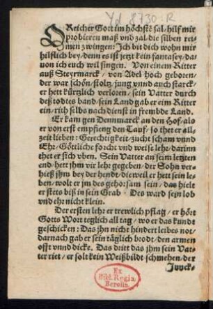 O Reicher Gott im höchste sal/ hilf mir || probieren maß vnd zal/