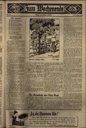 Dritte Ausgabe vom Sonntag, den 19. Juli 1936.