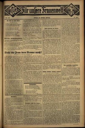 Zweite Ausgabe vom Mittwoch, den 22. Juni 1932.