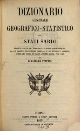 Dizionario generale geografico-statistico degli Stati Sardi