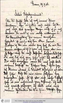 Brief vom 19.09.1908
